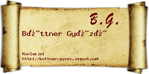 Büttner Győző névjegykártya